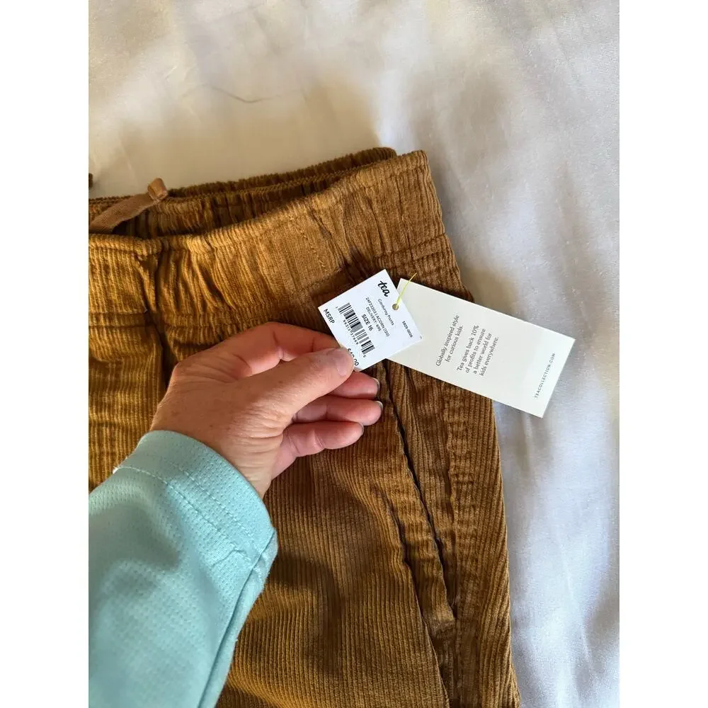 NEW Tea Collection tan Corduroy pants size 16